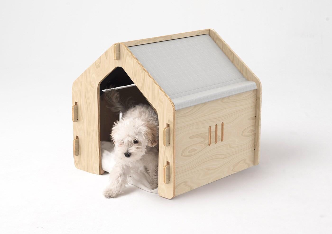 Nhà cho chó mèo bằng gỗ size vừa và nhỏ T01 độ dày 15mm