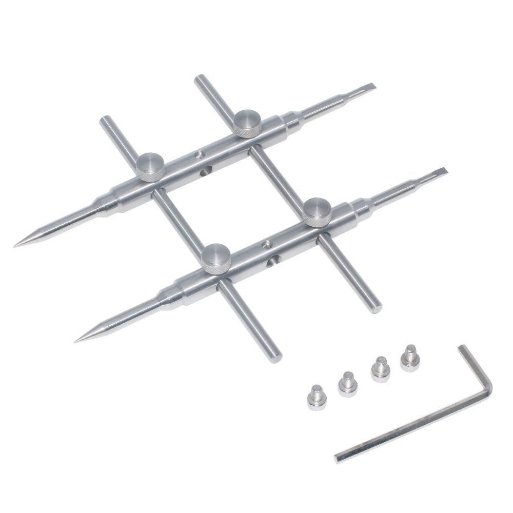 Repair Tool Camera Tool Detachable Tic-tac-toe Tool for Camera Lens with 2 Tips Lens Repair Set Flat Pointed 4 Screws 1