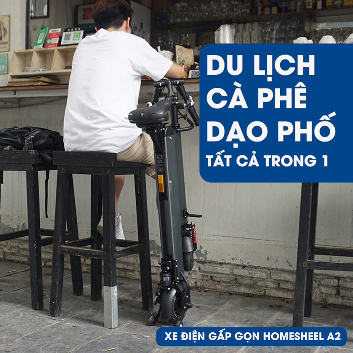 Xe đạp điện thể thao gấp gọn Homesheel A2 pro phiên bản  đặc biệt_Hàng chính hãng