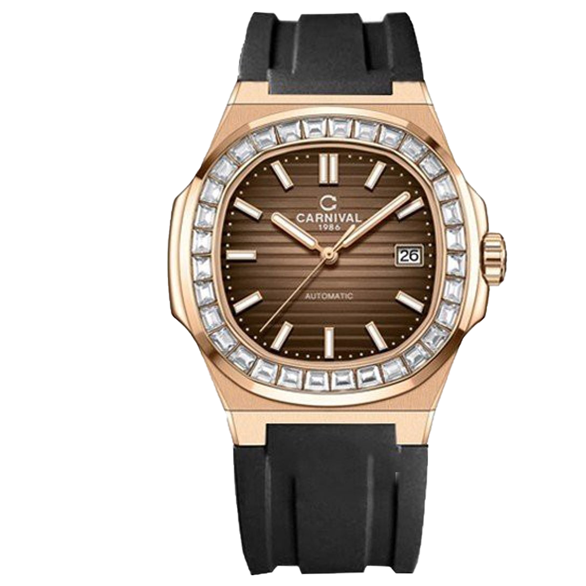 Đồng Hồ Nam Dây Cao Su Carnival Nautilus 8108G-VH-CS Automatic - Kính Sapphire - Size 41mm - 3 Màu - 8108G-VH-CSD-D - 8108G-VH-CSD-N - 8108G-VH-CSX-X