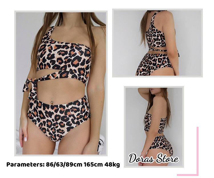 Đồ Bơi Nữ Bikini 2021 Bộ Đồ Bơi Nữ 1 Gợi Cảm Vai Đẩy Lên Da Báo Cao Cấp Đồ Bơi Áo Tắm Bikini Bộ