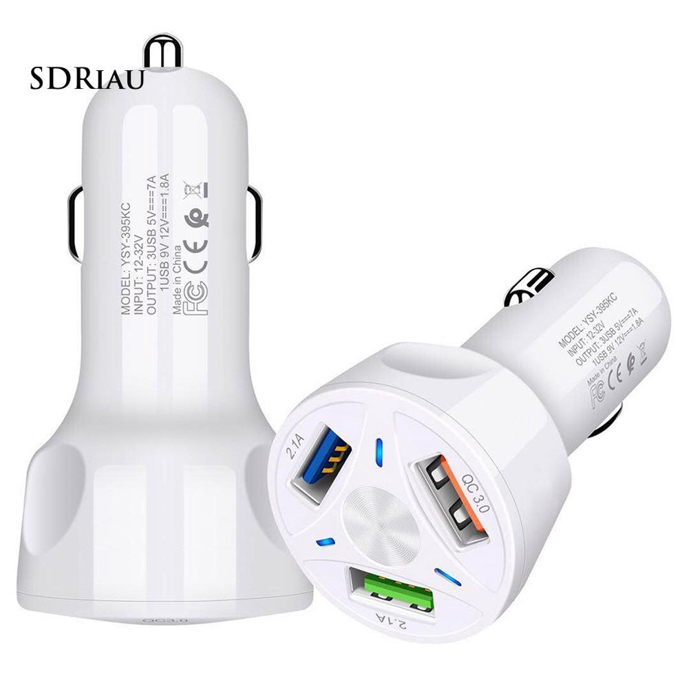 Tẩu Sạc 3 Cổng Usb Qc3.0 Cho Xe Hơi