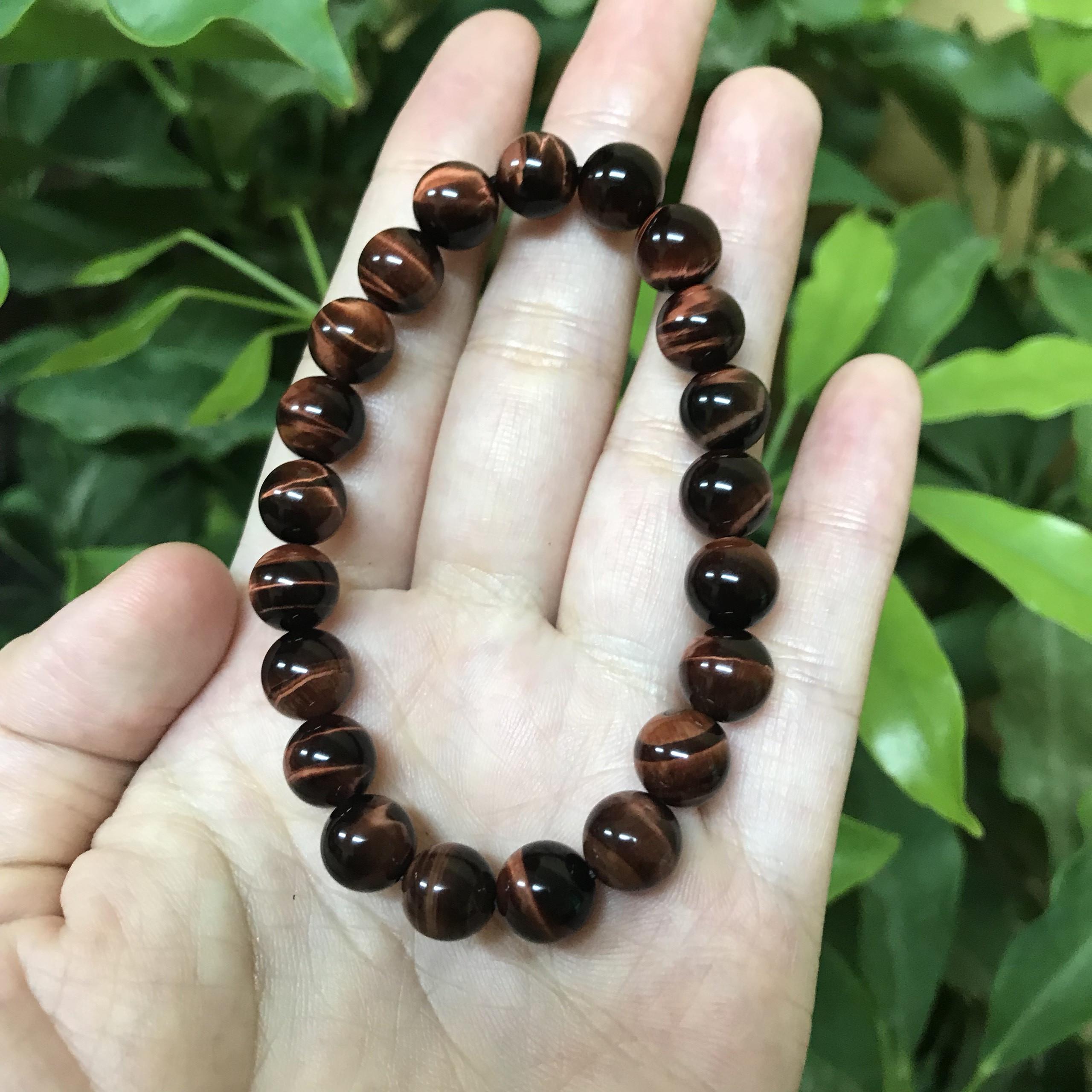 Vòng Tay Phong Thủy Mắt Hổ Đỏ 8 ly cho Nữ mệnh Hỏa, mệnh Thổ