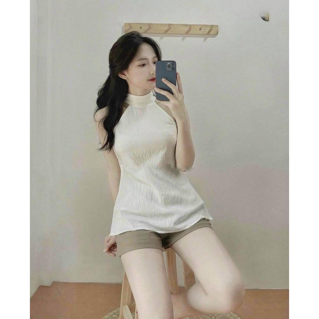 Set bộ nữ - Set bộ áo cổ yếm kèm quần thời trang