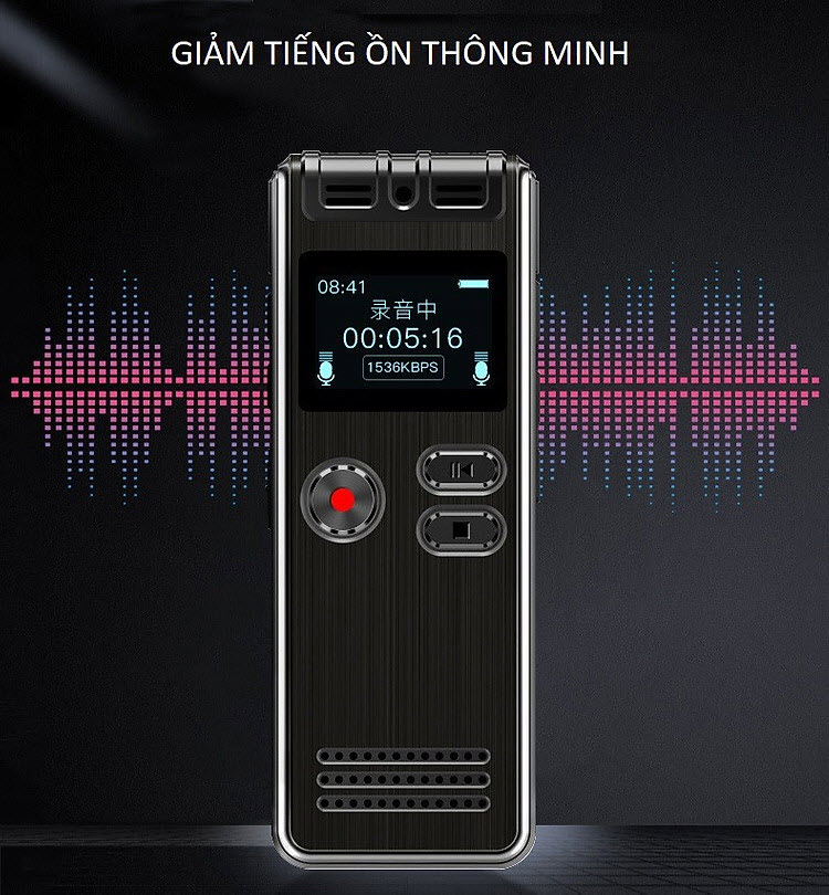 Máy Ghi Âm Chuyên Nghiệp GH-Q6 8G Màn Hình LCD Tích Hợp Loa Ngoài - Có Hỗ Trợ Nghe Nhạc MP3 AnZ
