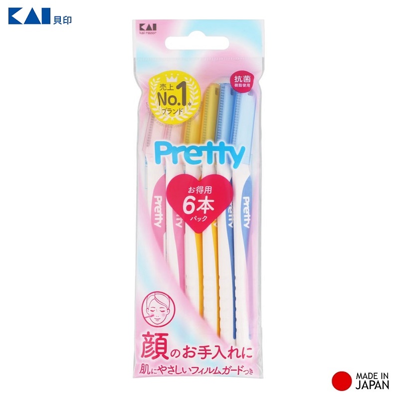 Set 06 dao tỉa lông mày dành cho nữ Kai Pretty hàng Made in Japan