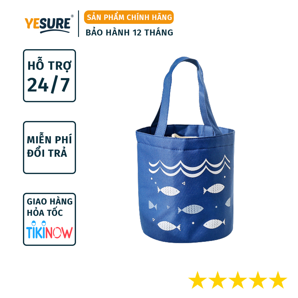Túi Giữ Nhiệt Đựng Hộp Cơm Văn Phòng  Trụ Đứng Có Dây Buộc Miệng Chống Thấm YESURE Y1T1 – Hàng chính hãng – Xanh