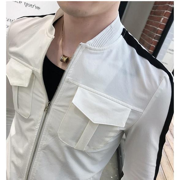 áo khoác nam phong cách thượng hải cực chất, thiết kế túi ngực tinh tế, chất áo dày dặn - H14