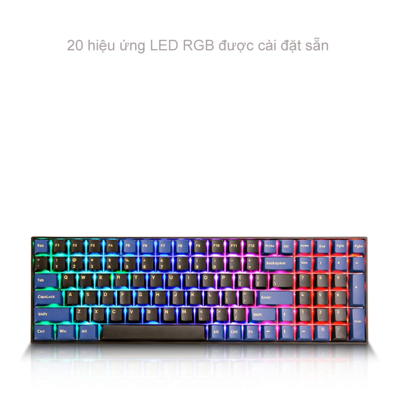 Bàn phím cơ không dây Newmen GM1000  (Hạc - Trăng &amp; Mây) Kailhbox white/Red Axis - Hàng Chính Hãng