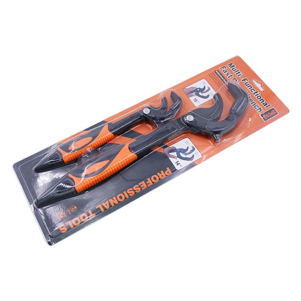 2x 14-63mm Universal Spanner Adjustable Torque Ratchet N Grip Wrench Tools