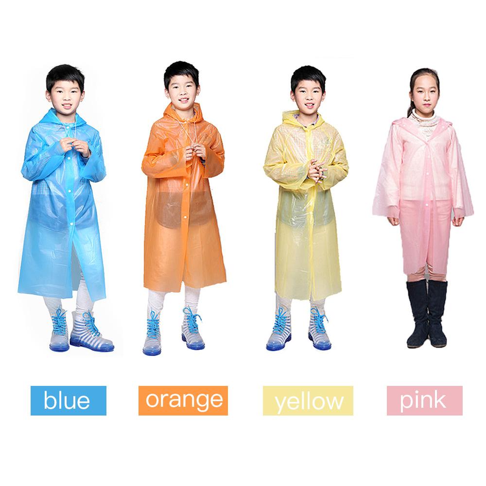 Áo Mưa Di Động Dùng Một Lần Chất Liệu Peva Thoáng Khí Cho Trẻ Em