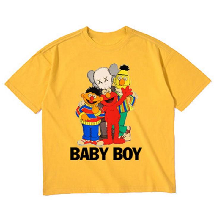 Áo thun bé trai form rộng in hình BABY BOY - ATBT24