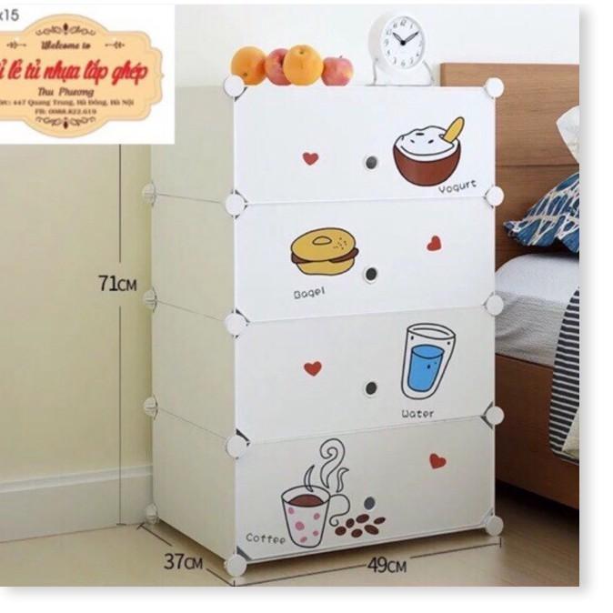 Tủ giầy lắp ghép đa năng 4 ô, mỗi ô đựng được 2 đôi. Mẫu bán chạy nhất