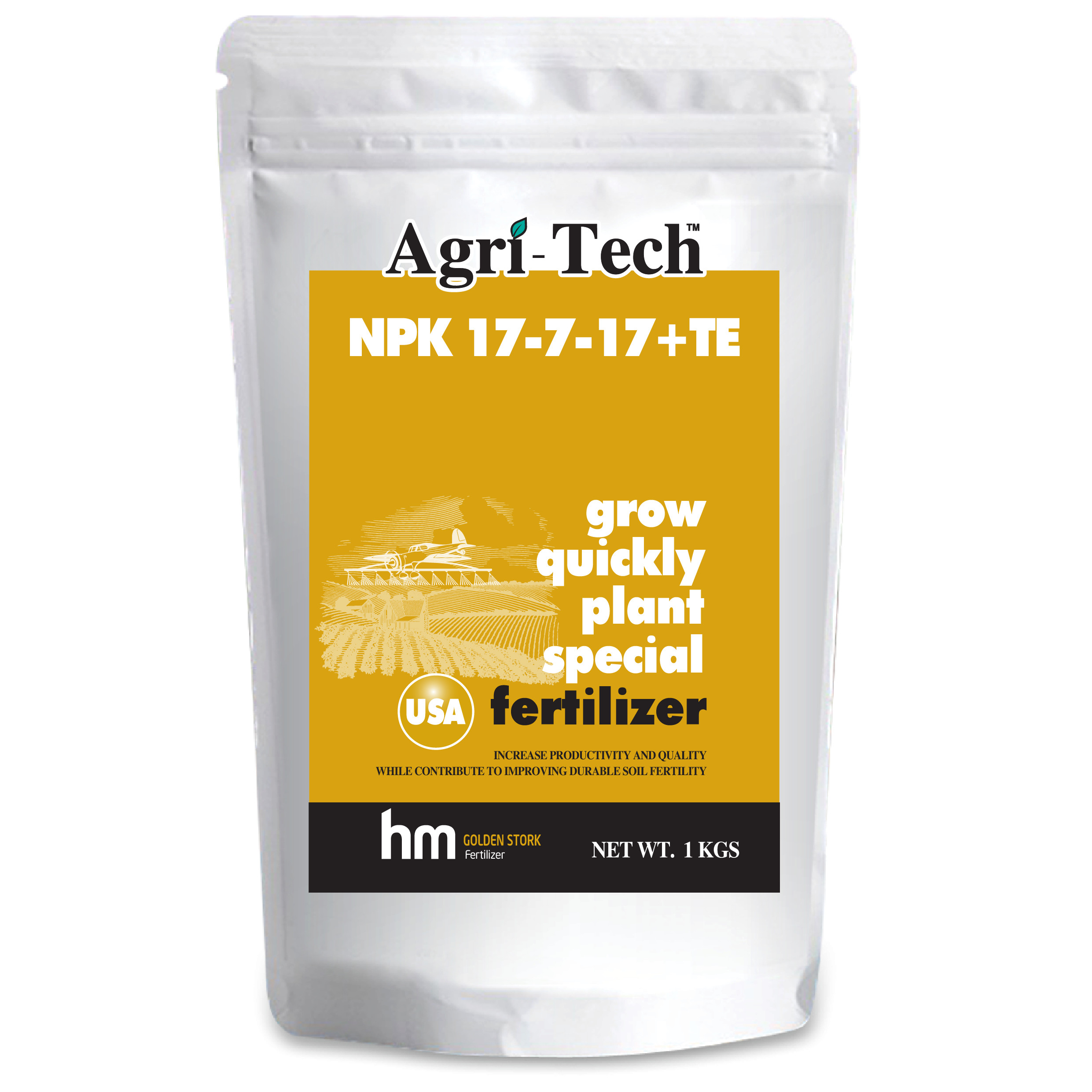 Phân bón hỗn hợp Agri-Tech NPK 17-7-17+TE 1KG