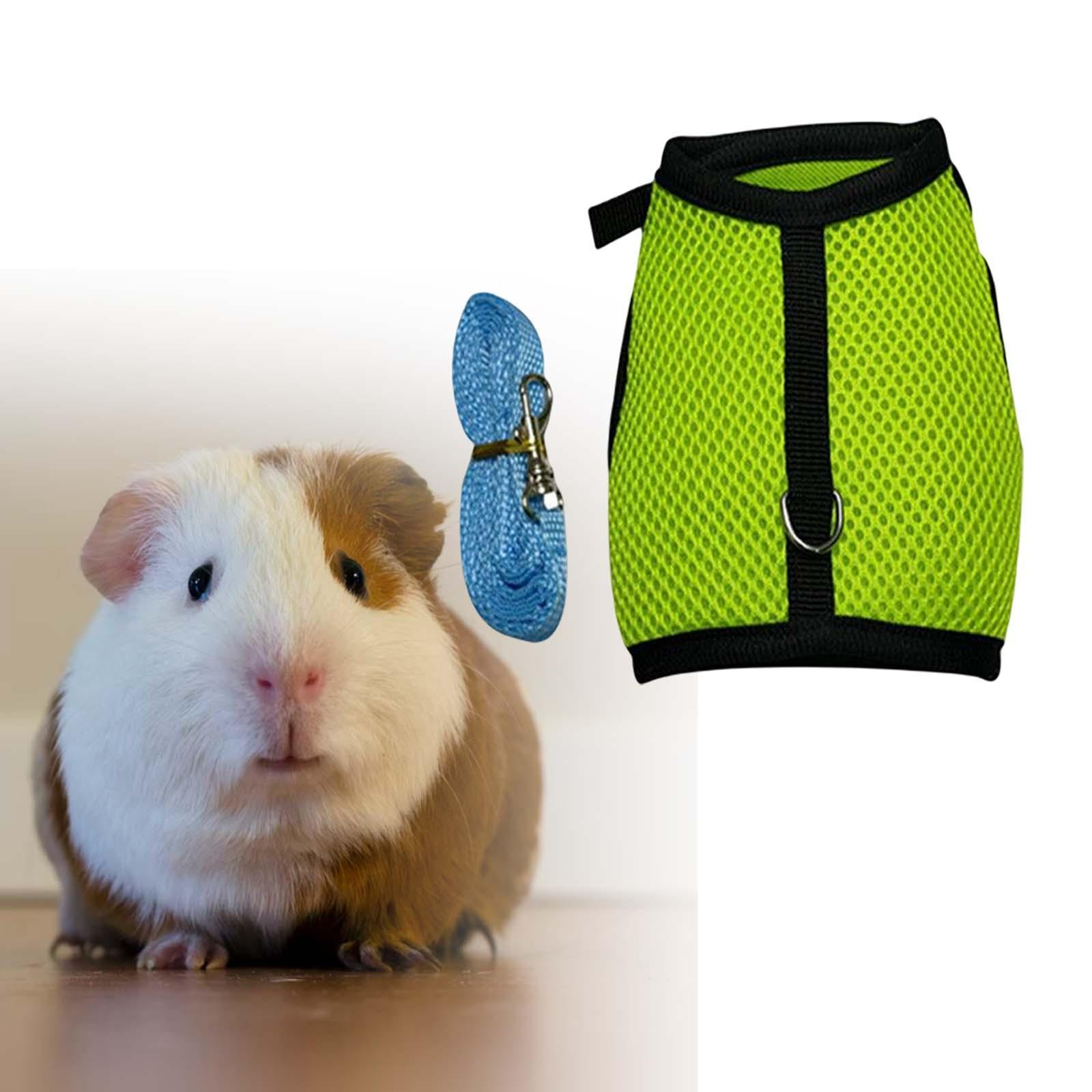 Cute Rabbit Harness and Leash Set Mesh Vest for Rabbit Squirrel Guinea  S