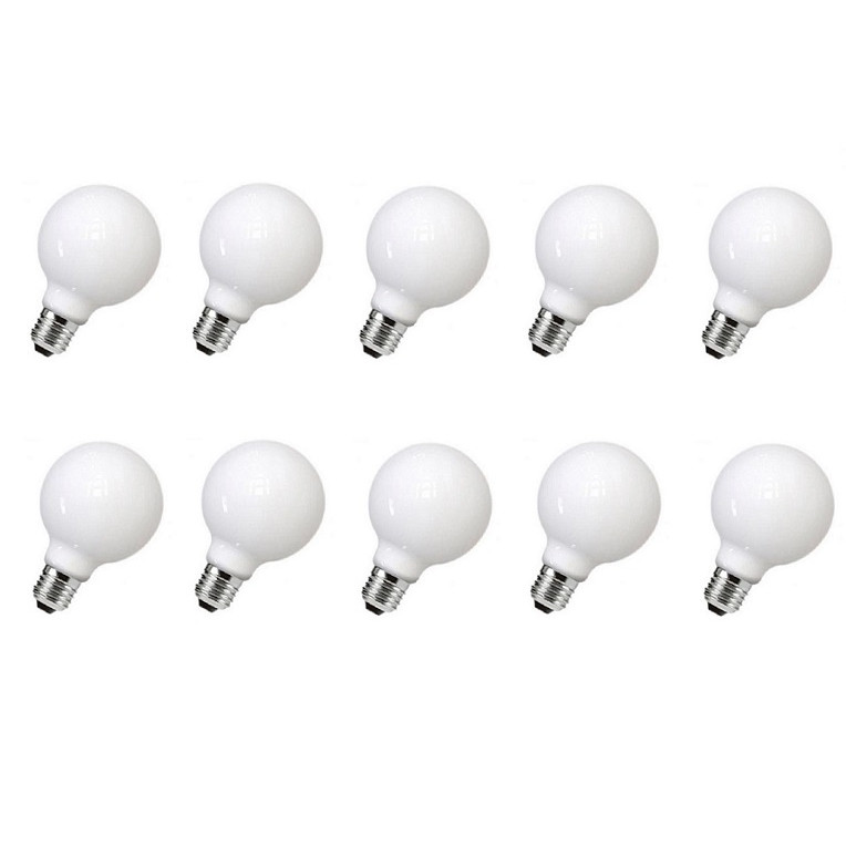 Bộ 10 bóng đèn Led thủy tinh đục G60 5w đui E27 hàng chính hãng.