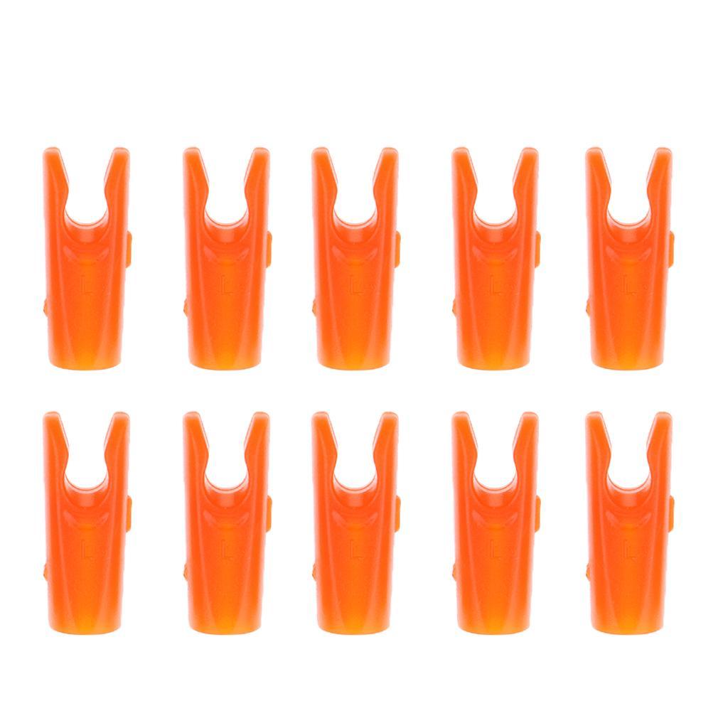 20Pcs Plastic Orange Color Archery Bow Arrow Insert Pin Nock SHAFT TAILS