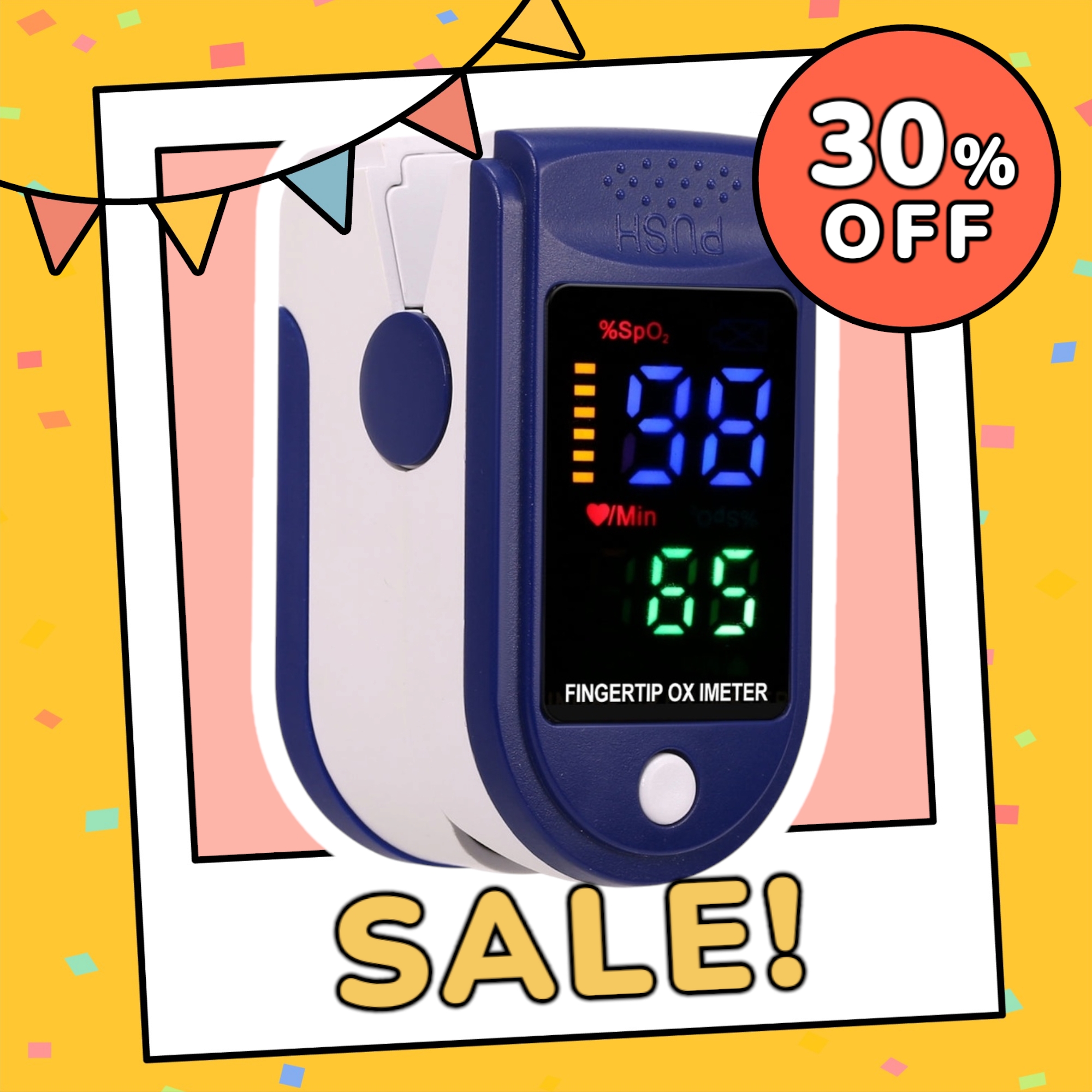 Máy đo Sp02 Đo Nồng Độ Oxy trong máu và nhịp tim Fingertip Pulse Oximeter LK-87 Tặng Kèm Sẵn 2 Pin AA [ FULLBOX ]