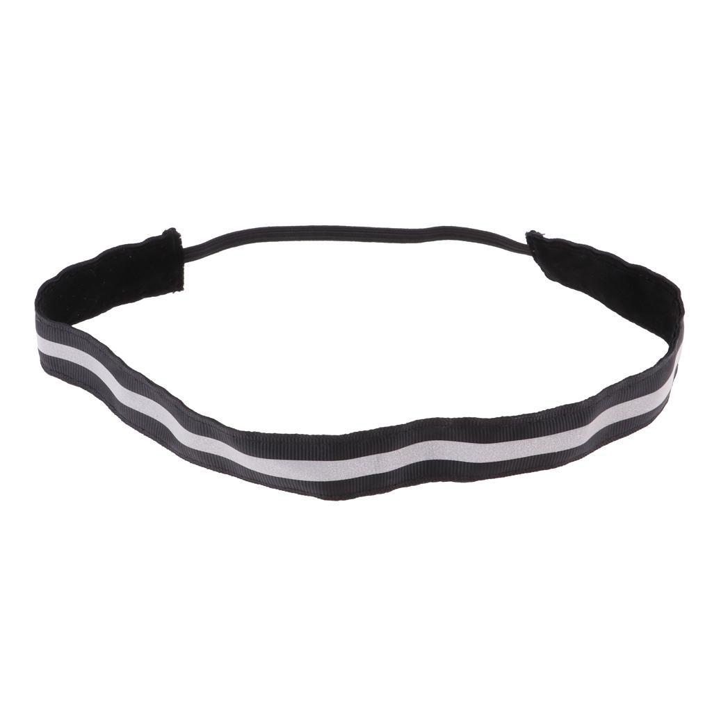 Reflective Men Women  Gym Sweatband Hairband