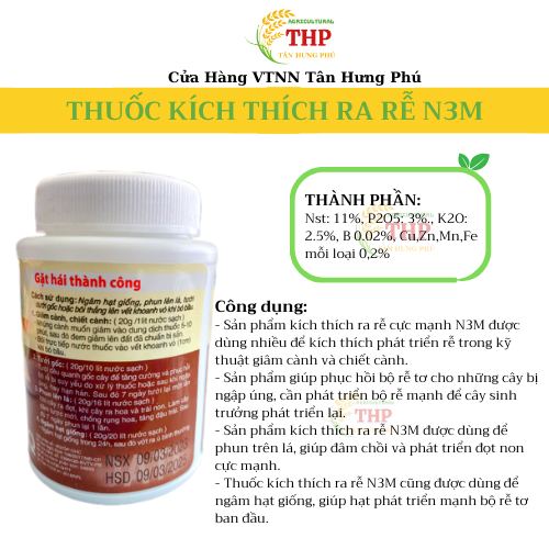 Thuốc kích rễ N3M cực mạnh | Hũ 100g