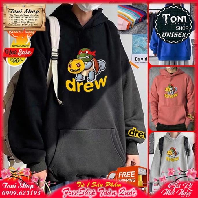 ÁO HOODIE DREW Ninja Rùa - In Pet Siêu Bền Siêu Đẹp (HD2825 - Kèm Ảnh Thật) (TONI SHOP)