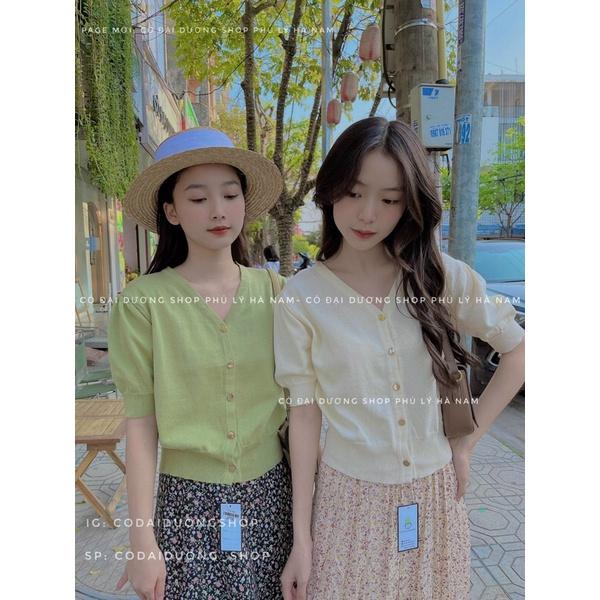 áo len cộc v - 2(xanh),freesize dưới 55kg