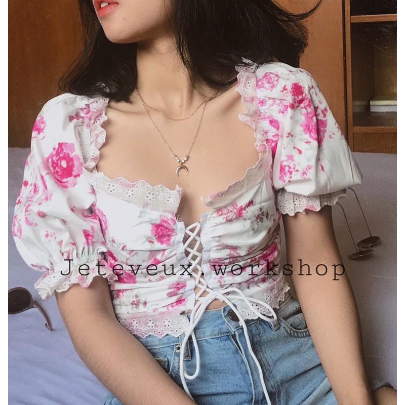 Áo đan dây nơ ngực