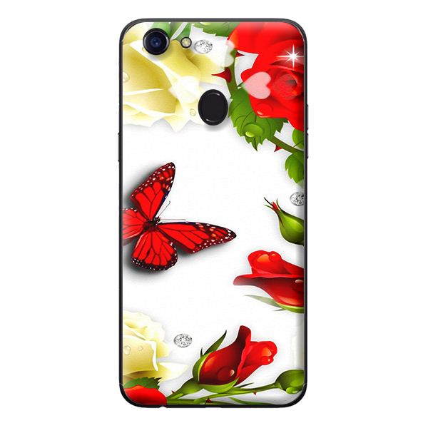 Ốp lưng cho Oppo F7 BƯỚM ĐỎ 1 - Hàng chính hãng