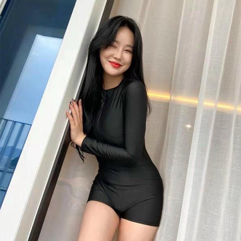 Bikini liền thân tay quần đùi khoá kéo đi biển thời trang ,có size