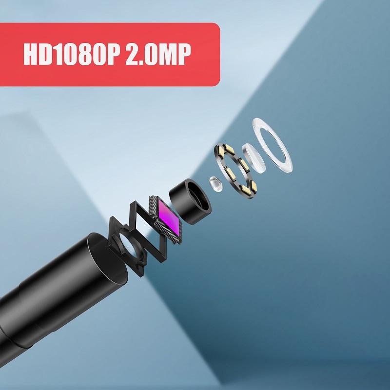 Cáp 100 mét 2.4 '' IPS màn hình Máy ảnh nội soi công nghiệp HD1080p 8 mm 5,5mm ống kính đơn ống ống thoát nước Thanh thoát nước Borescope