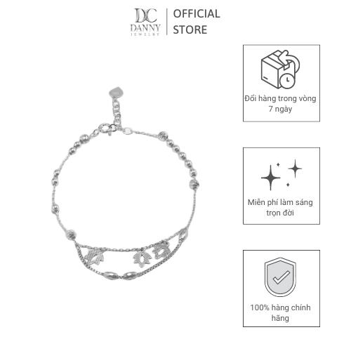 Lắc Tay Danny Jewelry Bạc 925 Xi Rhodium Hoạ Tiết LACY599