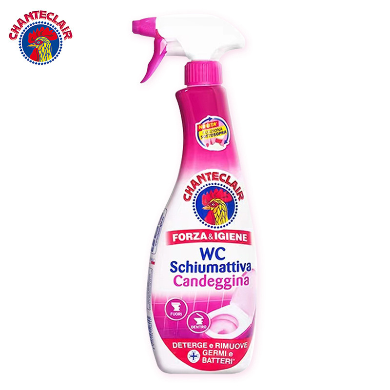 Xịt tẩy bồn cầu &amp; Tẩy rêu nền xi măng, tẩy gạch men nhà tắm ố vàng Chanteclair WC Ý 625ml