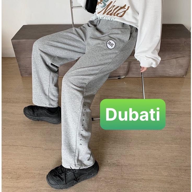 QUẦN JOGGER THỂ THAO CHỮ BUS CHẤT NỈ DA CÁ NAM NỮ CÓ BO PHONG CÁCH CAO CẤP -DUBATI FASHION