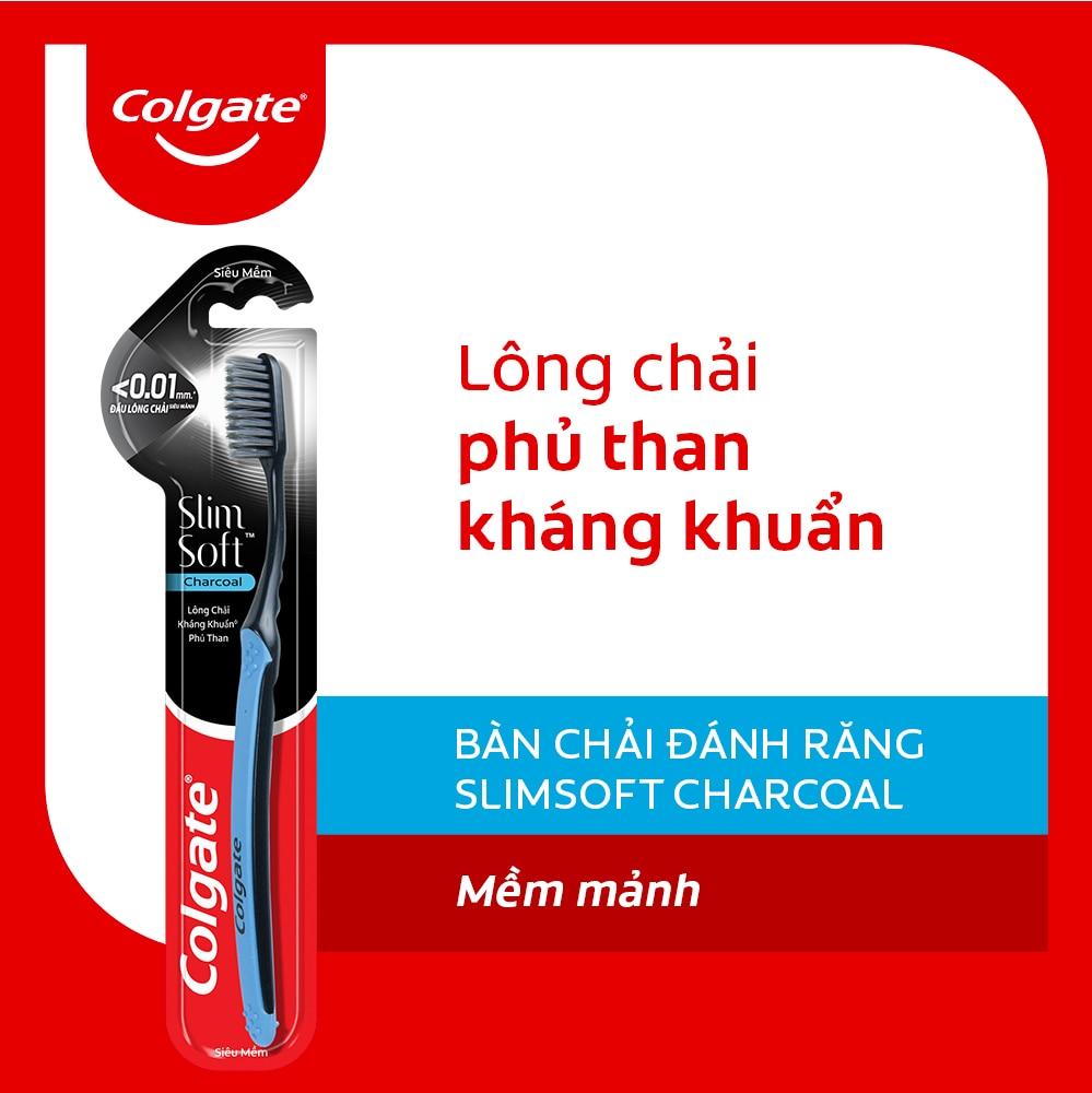 Bàn Chải Đánh Răng Colgate SlimSoft Charcoal Siêu Mềm Mảnh