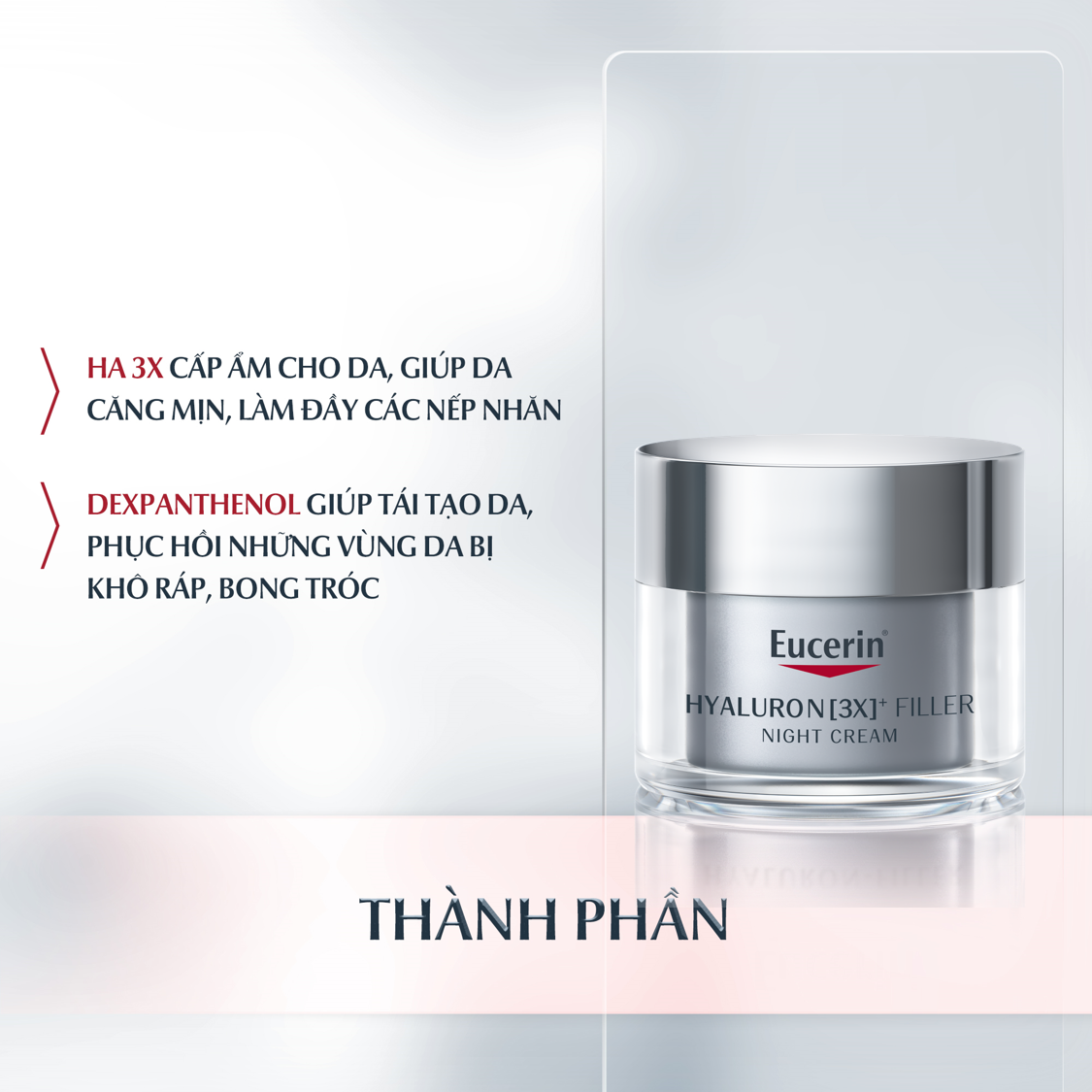 Kem dưỡng đêm giảm nếp nhăn Eucerin Hyaluron+ Filler Night Cream 50ml