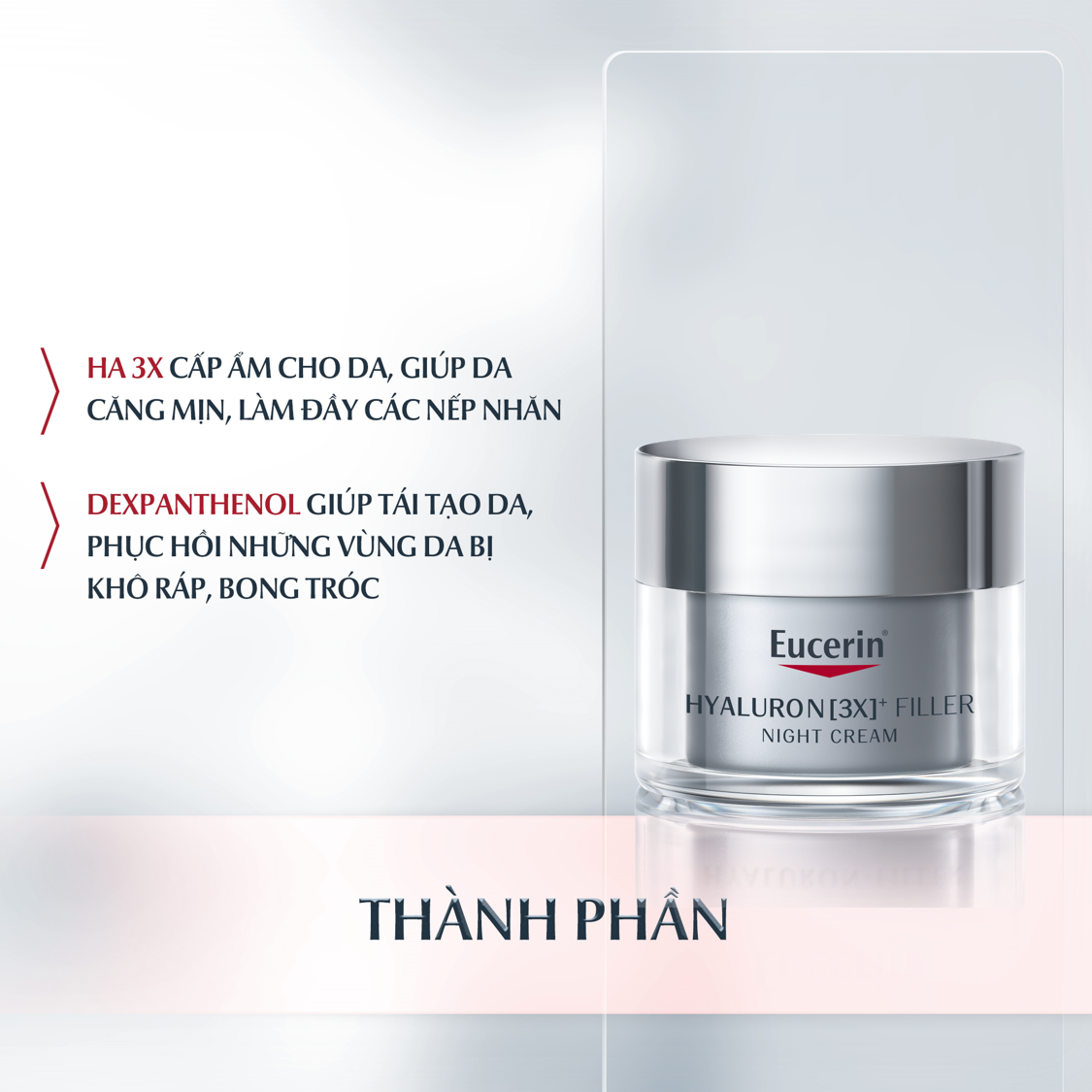 Kem dưỡng đêm giảm nếp nhăn Eucerin Hyaluron[3x]+ Filler Night Cream 50ml