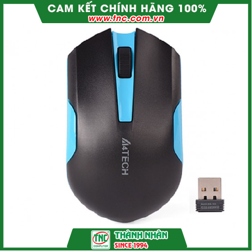 Chuột không dây A4 Tech G3-200N màu  Xanh- Hàng chính hãng