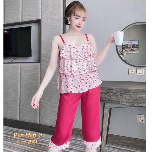 Set Bộ Lụa Latin Quần Lửng Mẫu Mới Cực XinhGiảm 10K Đơn 200K