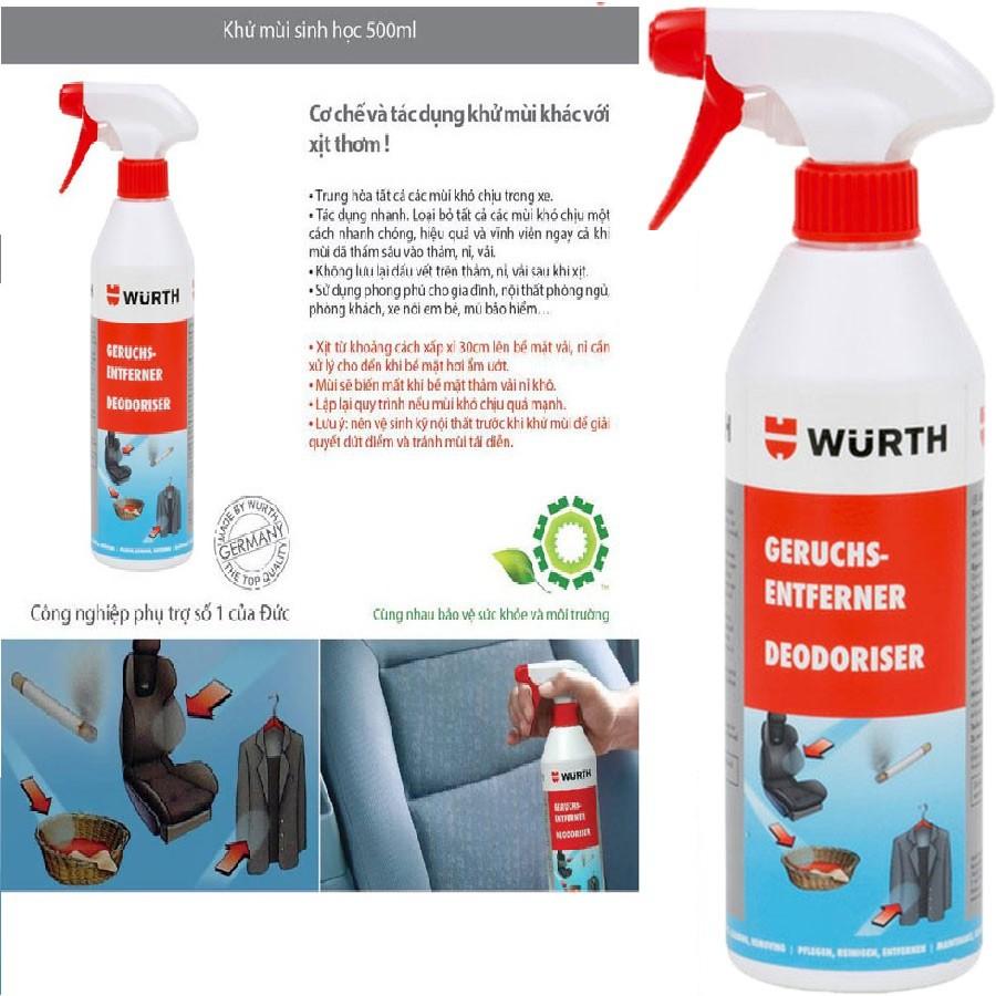 Khử mùi nội thất ô tô Wurth Deodoriser 500ml