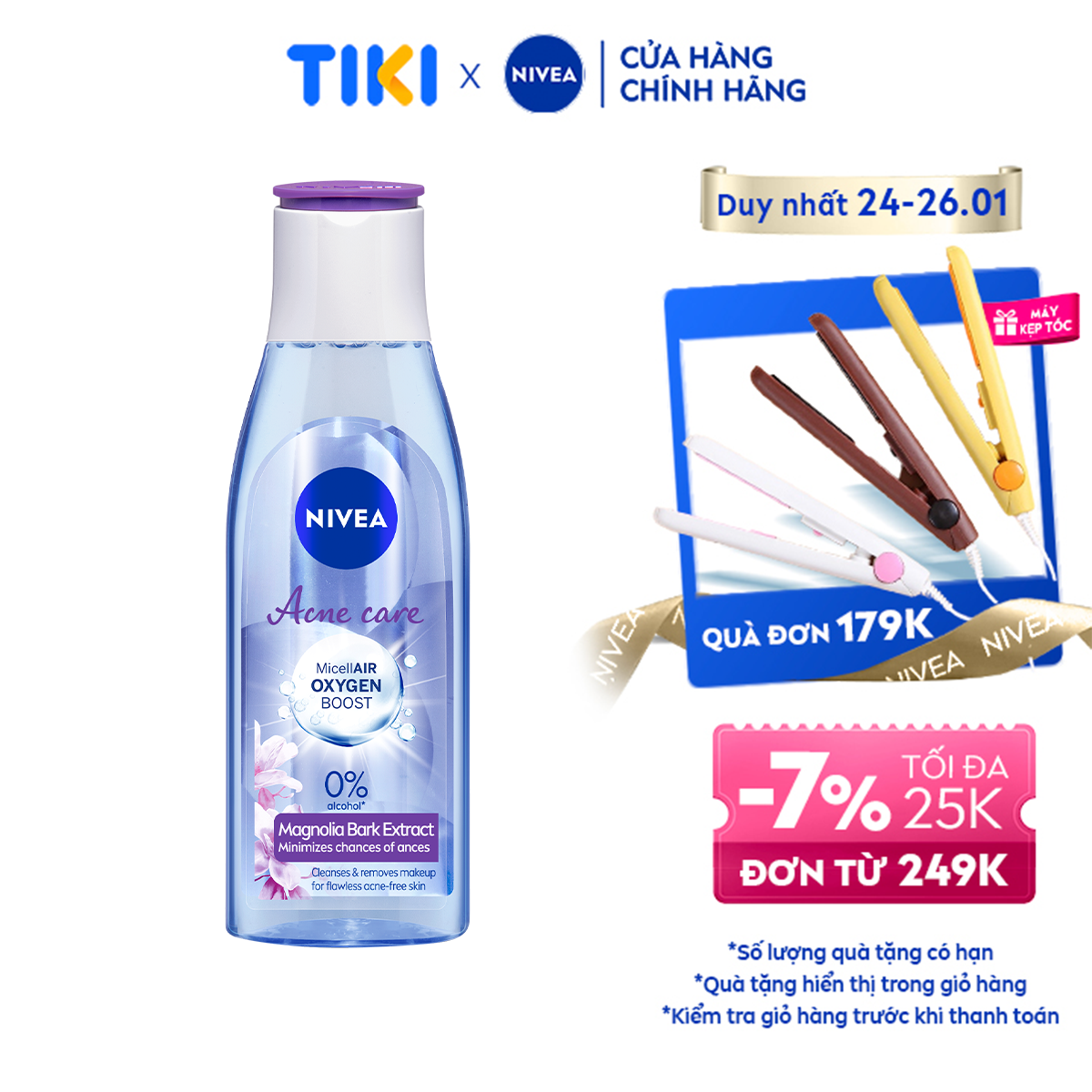 Nước Tẩy Trang NIVEA Acne Care Ngừa Mụn Micellar Water (200ml) - 89271