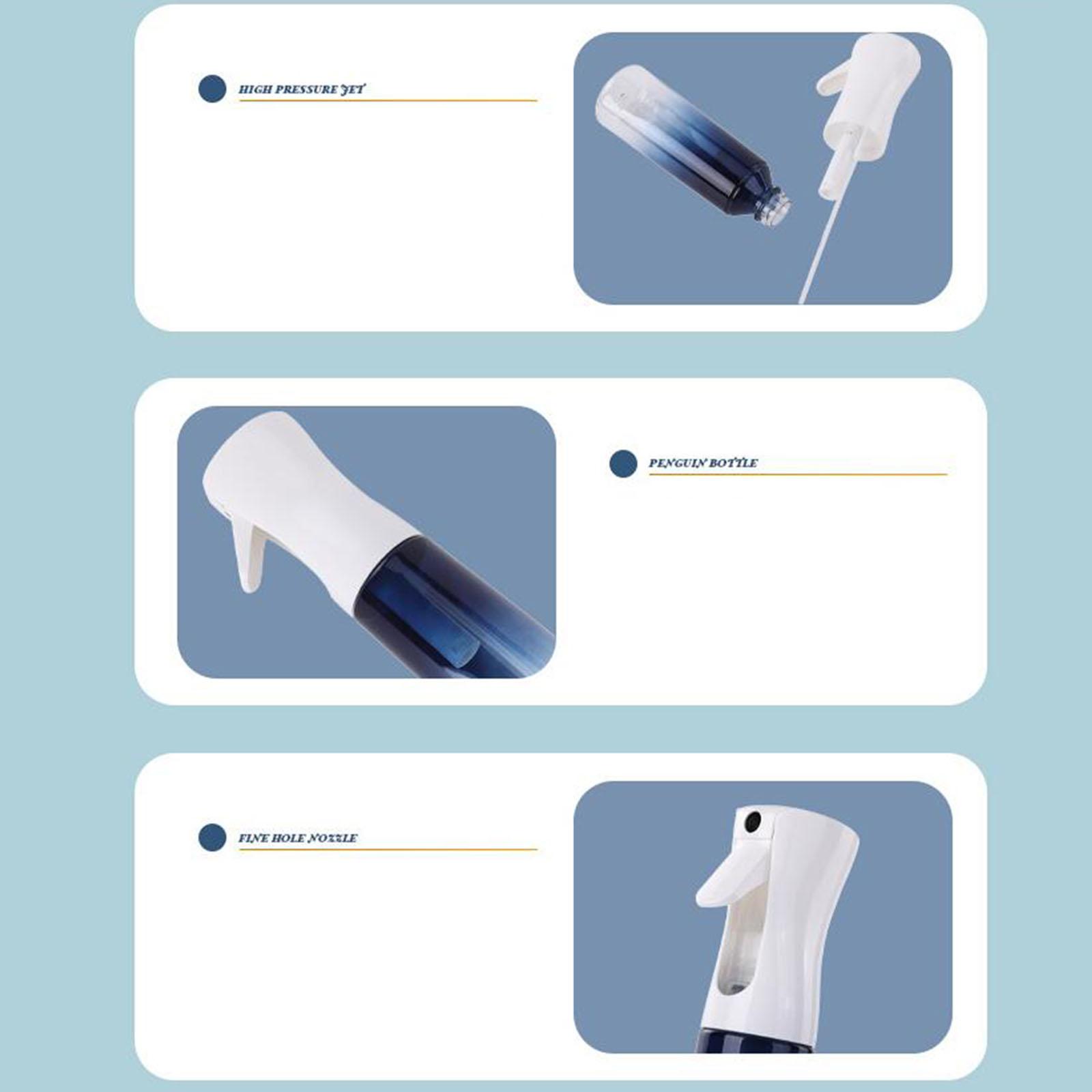 Hair Spray Bottle, Continuous Water Mister Spray Bottle Empty, Aerosol Fine Mist Curly Hair Spray Bottle for Hairstyling, Plants, 10oz 300ml