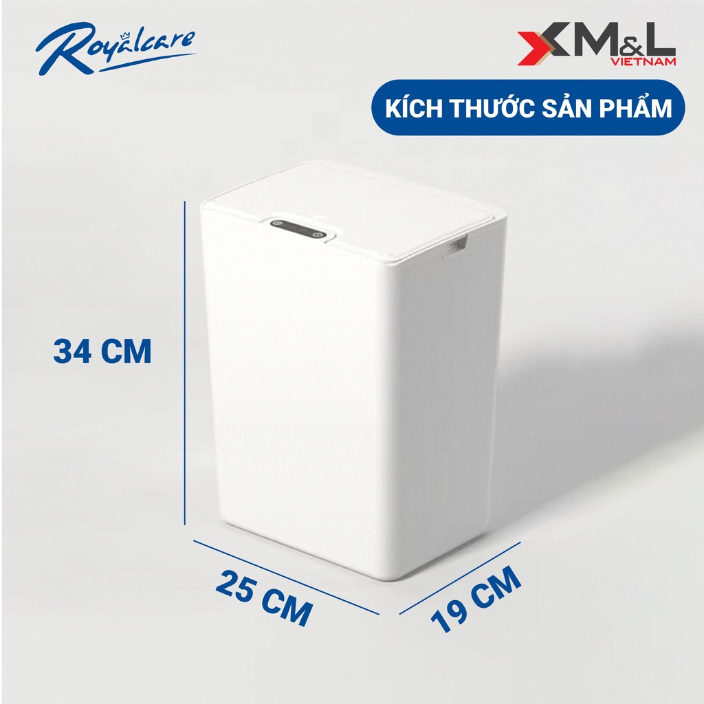 Thùng rác thông minh M&amp;L FH-2 - Thùng rác cảm ứng tự động phong cách Hàn Quốc bảo hành chính hãng