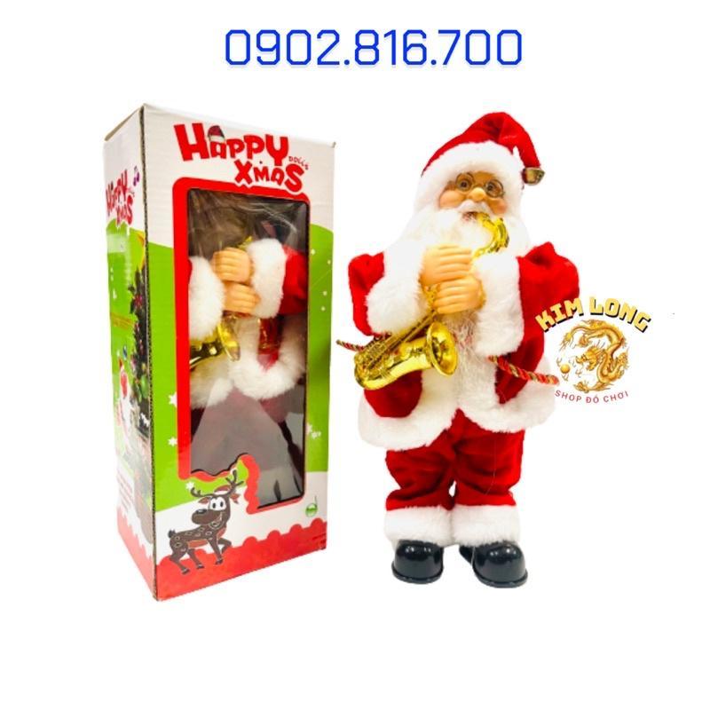 TẶNG PIN Đồ chơi ông già Noel thổi kèn quà tặng giáng sinh - phụ kiện trang trí Noel dịp lễ Giáng sinh
