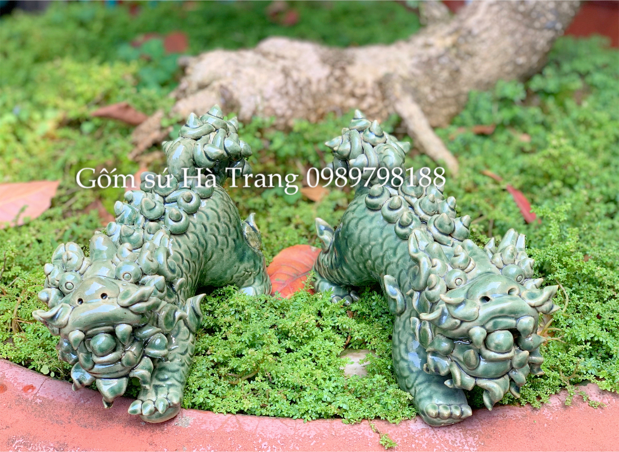 Đôi nghê phong thuỷ gốm sứ Bát Tràng cao cấp