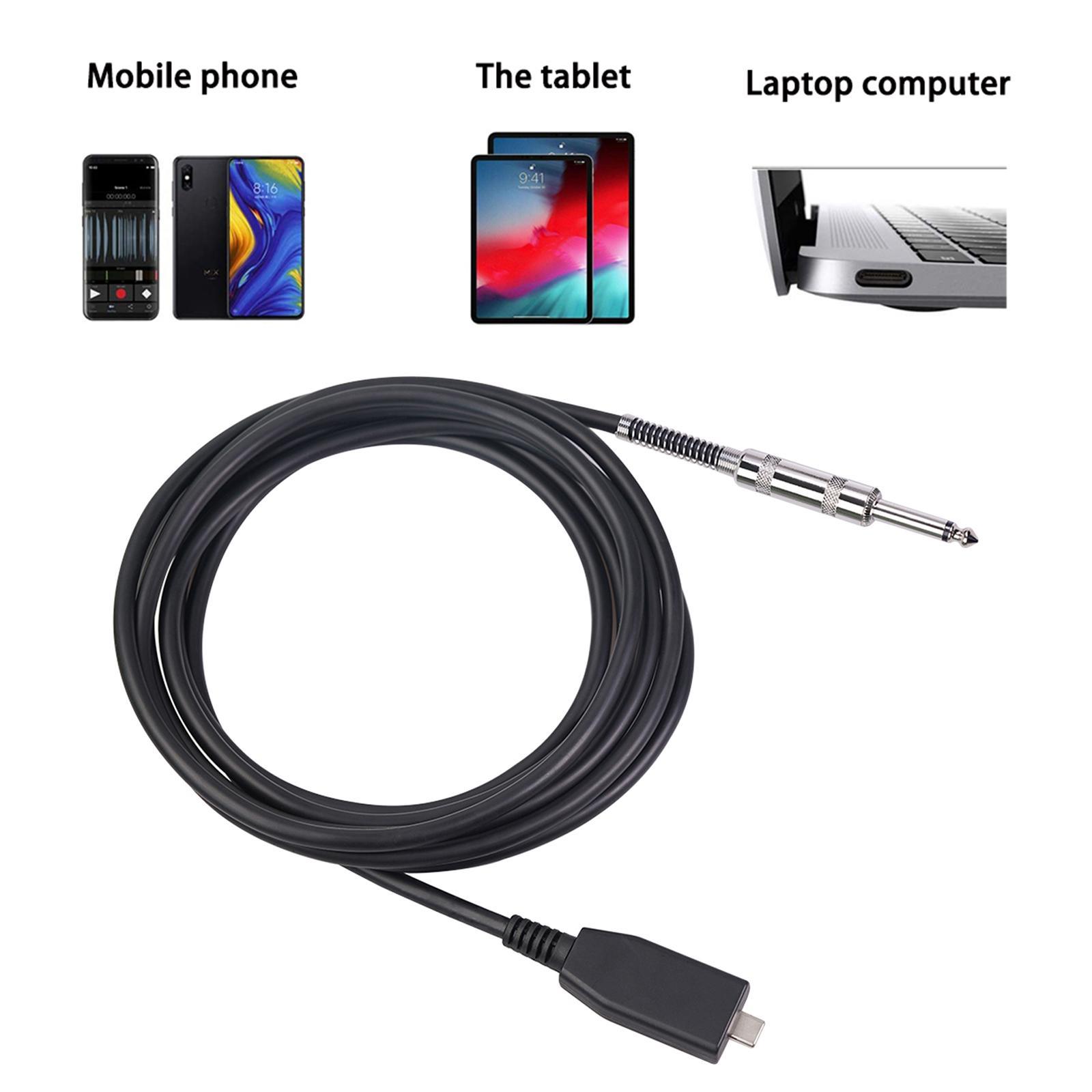Type-C 6.35mm Cable Adapter  Plug and Play Low Noise High Fidelity 2m
