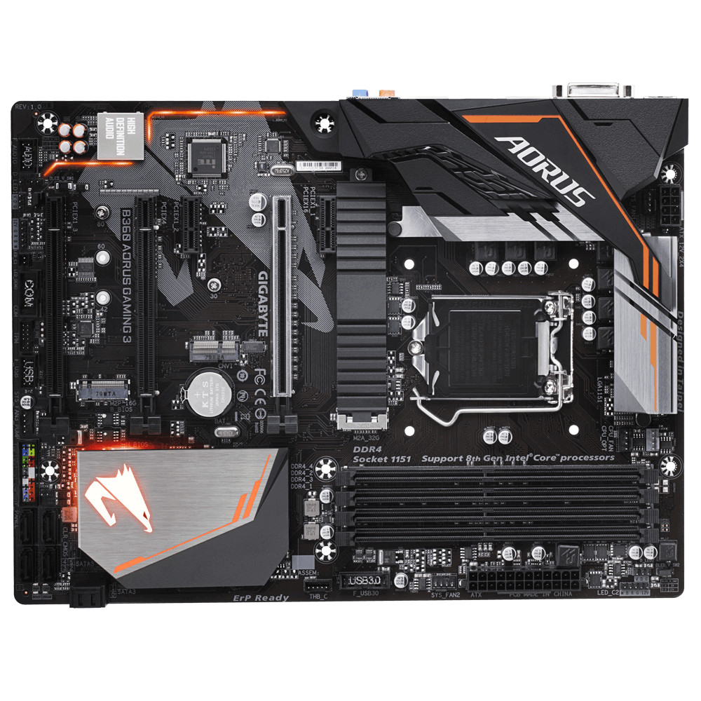 Bo Mạch Chủ Mainboard GIGABYTE B360 Aorus Gaming 3 (SK1151) - Hàng Chính Hãng