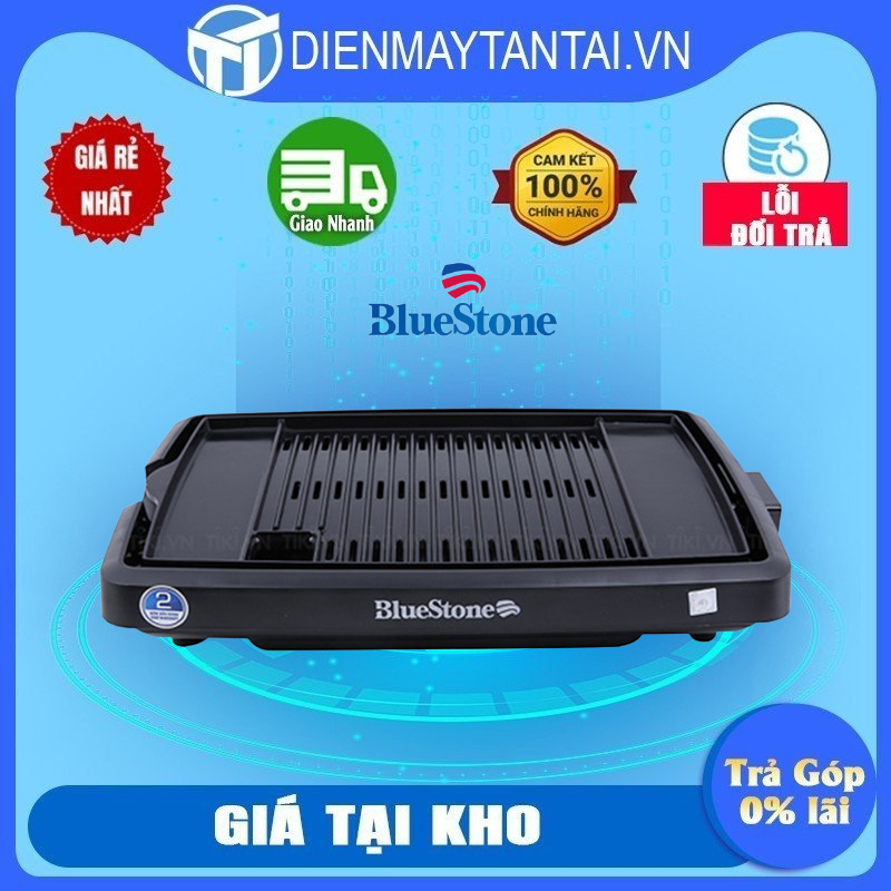 Vỉ Nướng Bluestone EGB-7406 (1450W) - Phủ Men Ceramic Chống Dính Siêu Bền - Hàng Chính Hãng