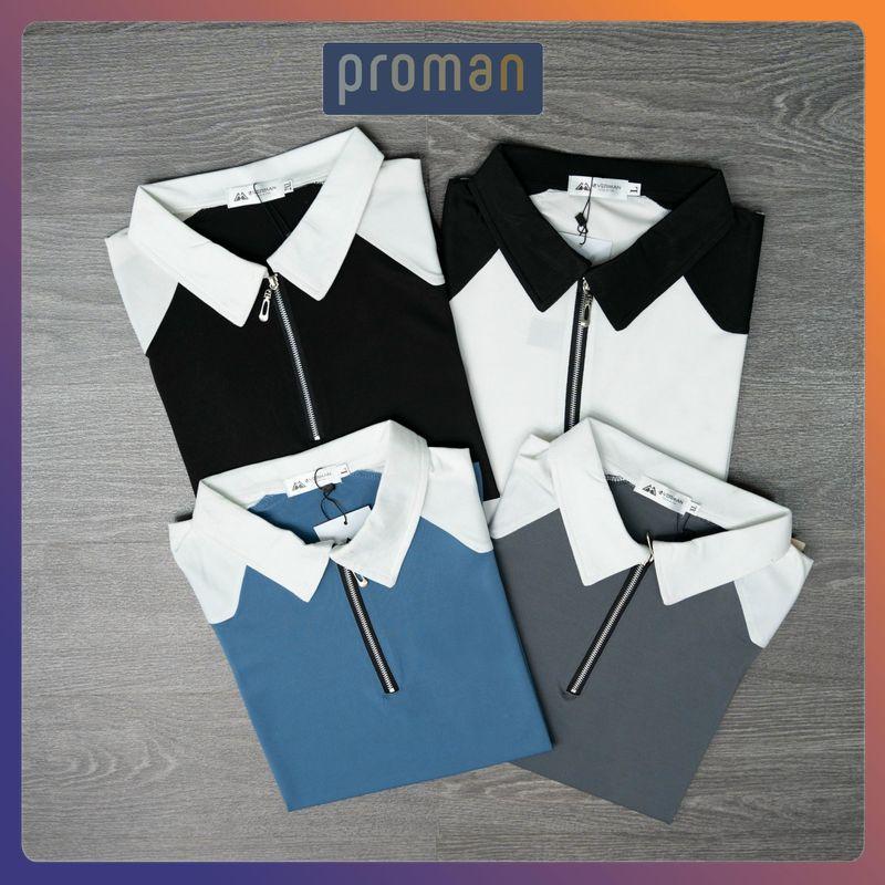Bộ Đồ Nam Poli Kéo Khóa Siêu Cấp Xịn Xò, Bộ Thể Thao Nam Mềm Mại Chống Nhăn BO07 - PROMAN