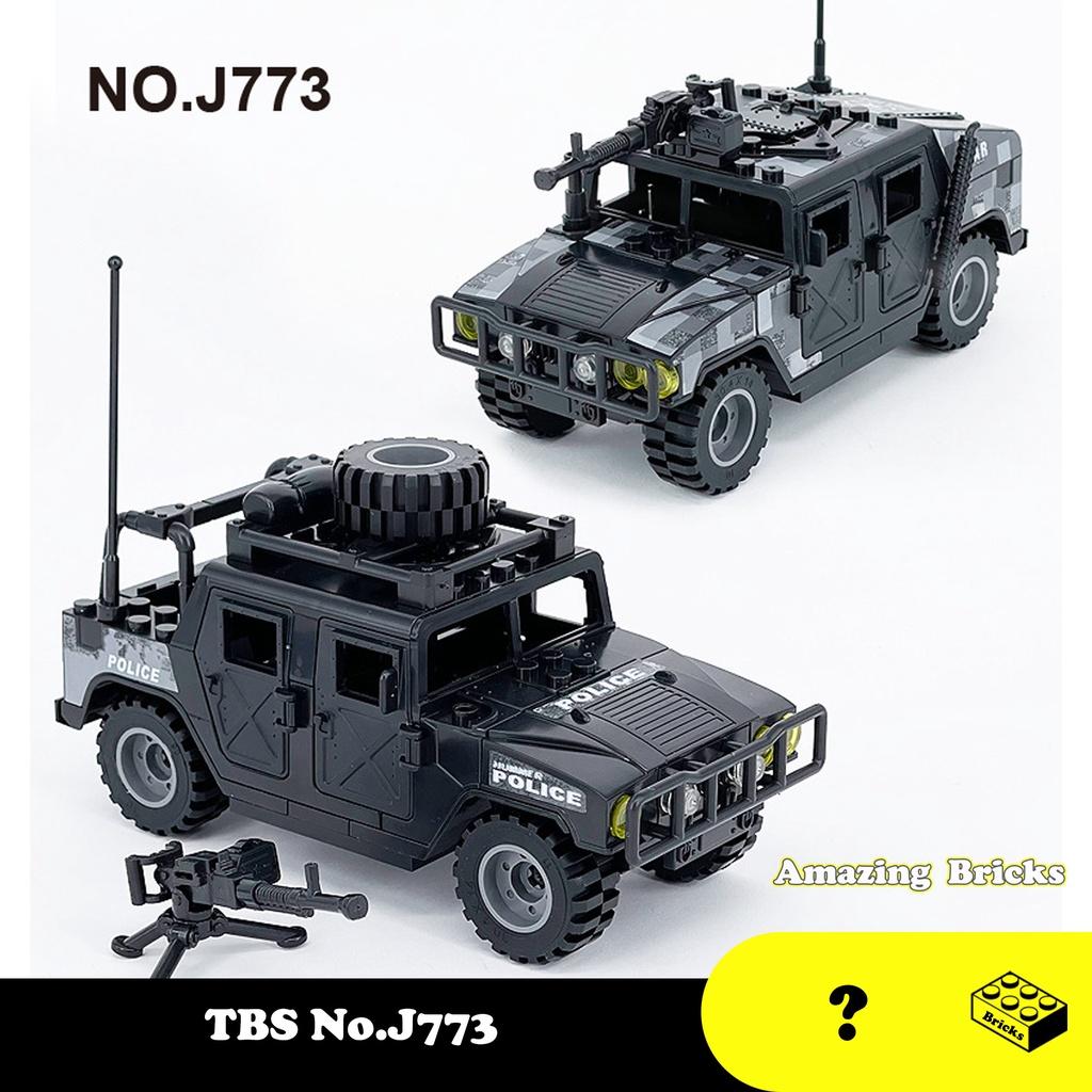 Đồ chơi Lắp Ráp Xe Humvee Quân Đội, TBS J773 Jeep Car, Minifigures