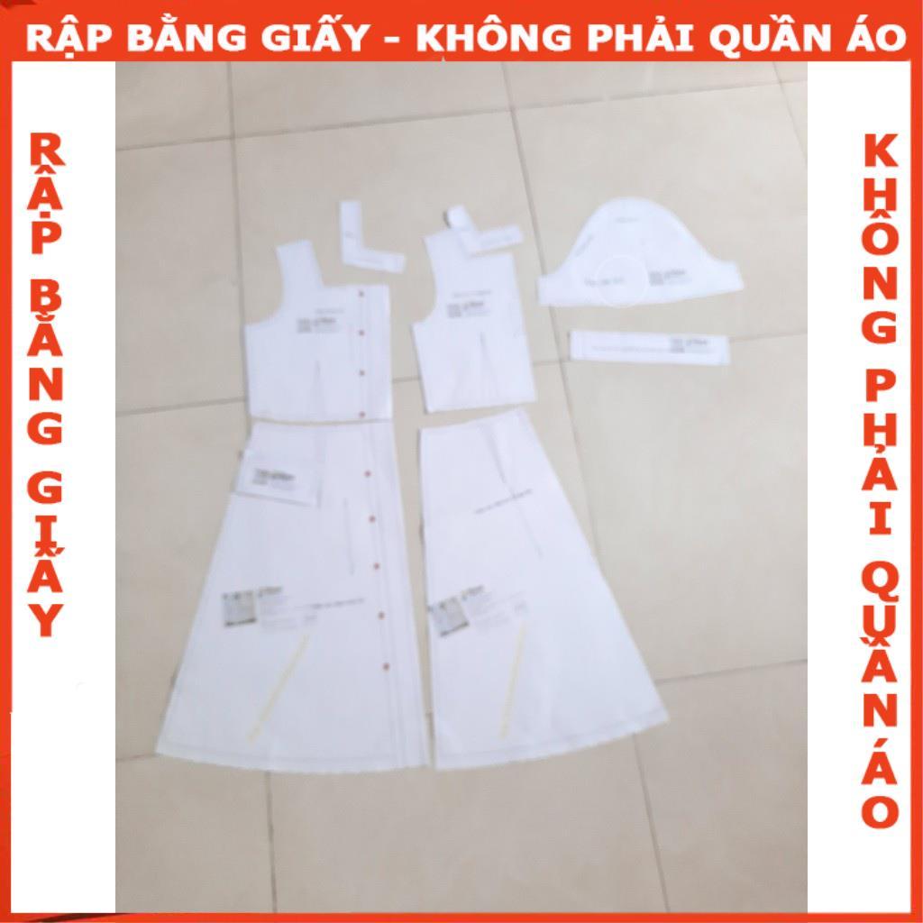 Rập giấy A0đầm cổ vuông  mã 808 -(BẢN VẼ)